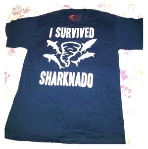 Unisex Navy Blue I Survived Sharknado Tee